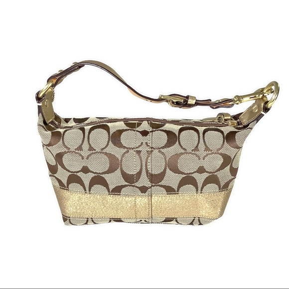 πHPππCOACH Mini PurseβLogo Pattern w/Gold - Picture 4 of 9